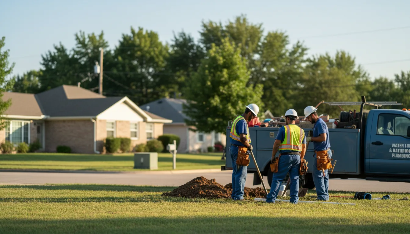 Residential water line and bathroom plumbing service in Pentress, WV